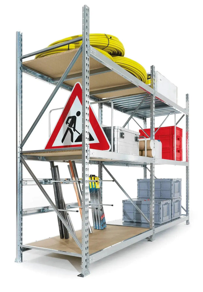 META MINI-RACK Weitspannregal (Schraubsystem) mit Spanplatten - Lagertechnik Direkt